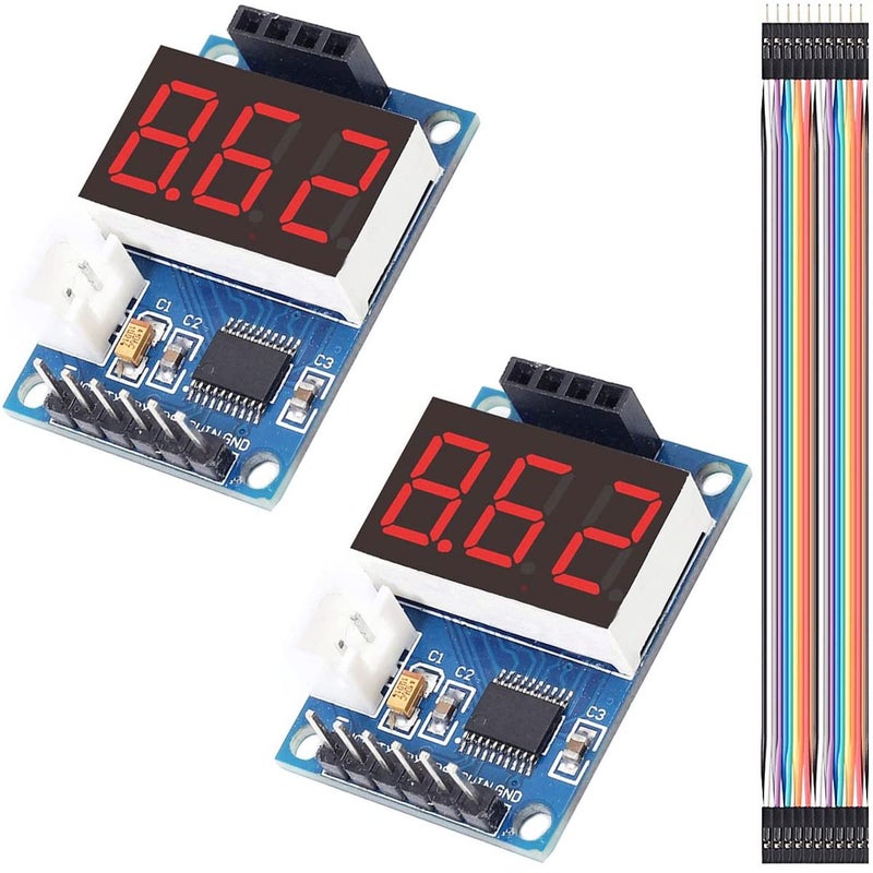 DKARDU 2 pcs HC-SR04P/SR04 Ultrasonic Sensor ranging Display Module 5V Test Board Display Range Finder LED Display Module with Dupont Cable for Arduino Robot - Image 1